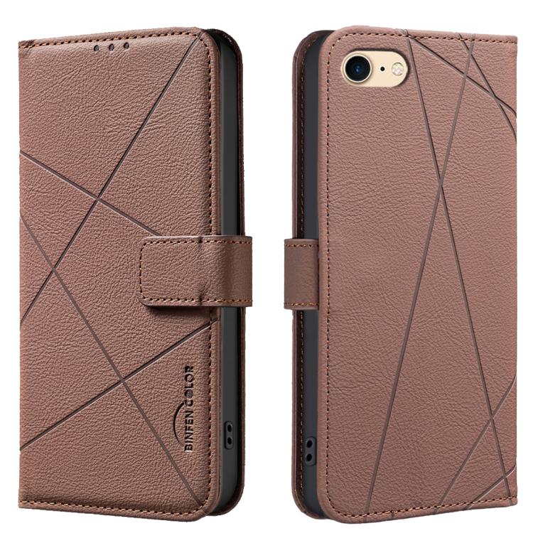 Geometrisches Muster RFID Leder Handyhülle, Für iPhone 6 / 7 / 8 / SE, Für iPhone 13 Pro Max, Für iPhone 13 Pro, Für iPhone 12 / 12 Pro, Für iPhone 12 Pro Max, Für iPhone 11 Pro Max, Für iPhone 11, Für iPhone 11 Pro