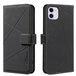 Geometrisches Muster RFID Leder Handyhülle, Für iPhone 6 / 7 / 8 / SE, Für iPhone 13 Pro Max, Für iPhone 13 Pro, Für iPhone 12 / 12 Pro, Für iPhone 12 Pro Max, Für iPhone 11 Pro Max, Für iPhone 11, Für iPhone 11 Pro