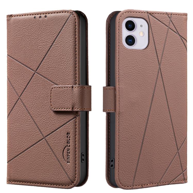 Geometrisches Muster RFID Leder Handyhülle, Für iPhone 6 / 7 / 8 / SE, Für iPhone 13 Pro Max, Für iPhone 13 Pro, Für iPhone 12 / 12 Pro, Für iPhone 12 Pro Max, Für iPhone 11 Pro Max, Für iPhone 11, Für iPhone 11 Pro