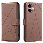 RFID-Leder-Handyhülle mit geometrischem Muster, für iPhone 16e / 17e, für iPhone 17 Pro Max, für iPhone 17 Pro, für iPhone 17, für iPhone Air, für iPhone 16 Pro Max, für iPhone 16 Pro, für iPhone 16 Plus