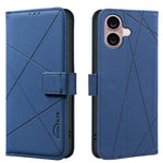 RFID-Leder-Handyhülle mit geometrischem Muster, für iPhone 16e / 17e, für iPhone 17 Pro Max, für iPhone 17 Pro, für iPhone 17, für iPhone Air, für iPhone 16 Pro Max, für iPhone 16 Pro, für iPhone 16 Plus