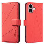 RFID-Leder-Handyhülle mit geometrischem Muster, für iPhone 16e / 17e, für iPhone 17 Pro Max, für iPhone 17 Pro, für iPhone 17, für iPhone Air, für iPhone 16 Pro Max, für iPhone 16 Pro, für iPhone 16 Plus