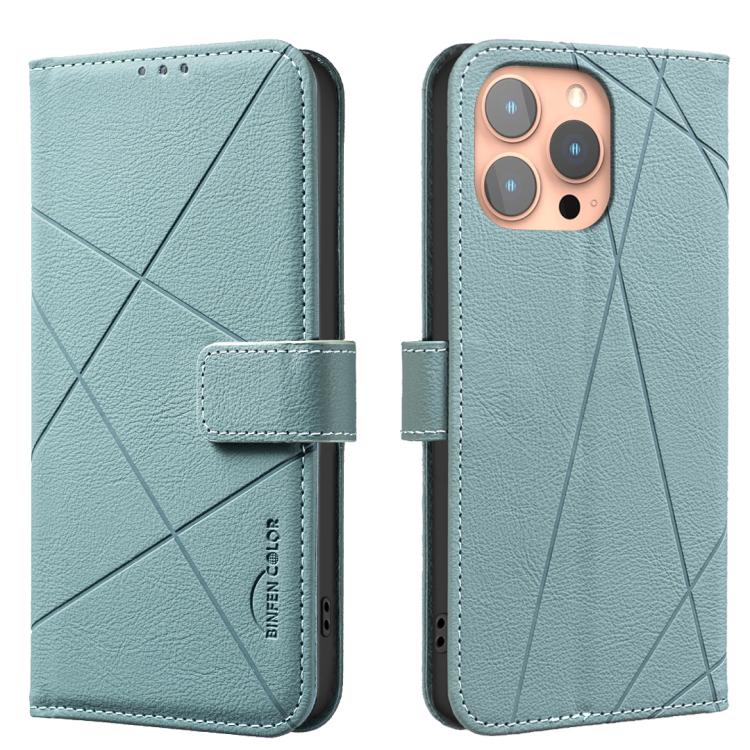 RFID-Leder-Handyhülle mit geometrischem Muster, für iPhone 16e / 17e, für iPhone 17 Pro Max, für iPhone 17 Pro, für iPhone 17, für iPhone Air, für iPhone 16 Pro Max, für iPhone 16 Pro, für iPhone 16 Plus