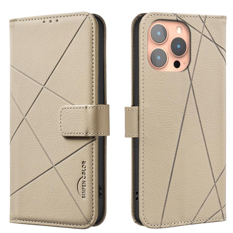RFID-Leder-Handyhülle mit geometrischem Muster, für iPhone 16e / 17e, für iPhone 17 Pro Max, für iPhone 17 Pro, für iPhone 17, für iPhone Air, für iPhone 16 Pro Max, für iPhone 16 Pro, für iPhone 16 Plus