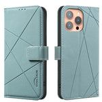 RFID-Leder-Handyhülle mit geometrischem Muster, für iPhone 16e / 17e, für iPhone 17 Pro Max, für iPhone 17 Pro, für iPhone 17, für iPhone Air, für iPhone 16 Pro Max, für iPhone 16 Pro, für iPhone 16 Plus