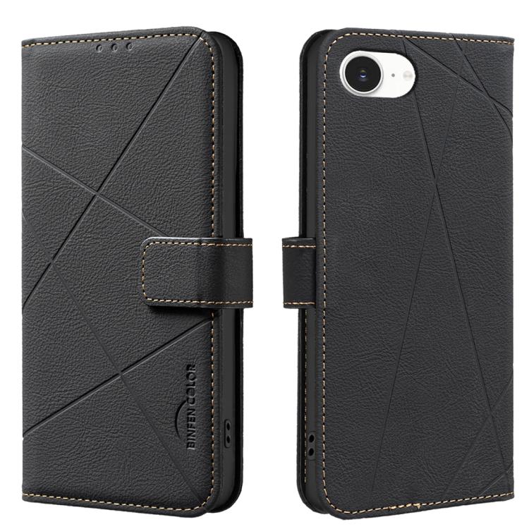 RFID-Leder-Handyhülle mit geometrischem Muster, für iPhone 16e / 17e, für iPhone 17 Pro Max, für iPhone 17 Pro, für iPhone 17, für iPhone Air, für iPhone 16 Pro Max, für iPhone 16 Pro, für iPhone 16 Plus
