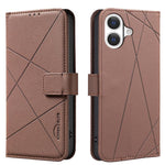 RFID-Leder-Handyhülle mit geometrischem Muster, für iPhone 16e / 17e, für iPhone 17 Pro Max, für iPhone 17 Pro, für iPhone 17, für iPhone Air, für iPhone 16 Pro Max, für iPhone 16 Pro, für iPhone 16 Plus