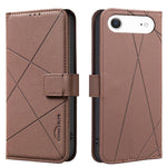 RFID-Leder-Handyhülle mit geometrischem Muster, für iPhone 16e / 17e, für iPhone 17 Pro Max, für iPhone 17 Pro, für iPhone 17, für iPhone Air, für iPhone 16 Pro Max, für iPhone 16 Pro, für iPhone 16 Plus