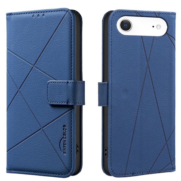 RFID-Leder-Handyhülle mit geometrischem Muster, für iPhone 16e / 17e, für iPhone 17 Pro Max, für iPhone 17 Pro, für iPhone 17, für iPhone Air, für iPhone 16 Pro Max, für iPhone 16 Pro, für iPhone 16 Plus