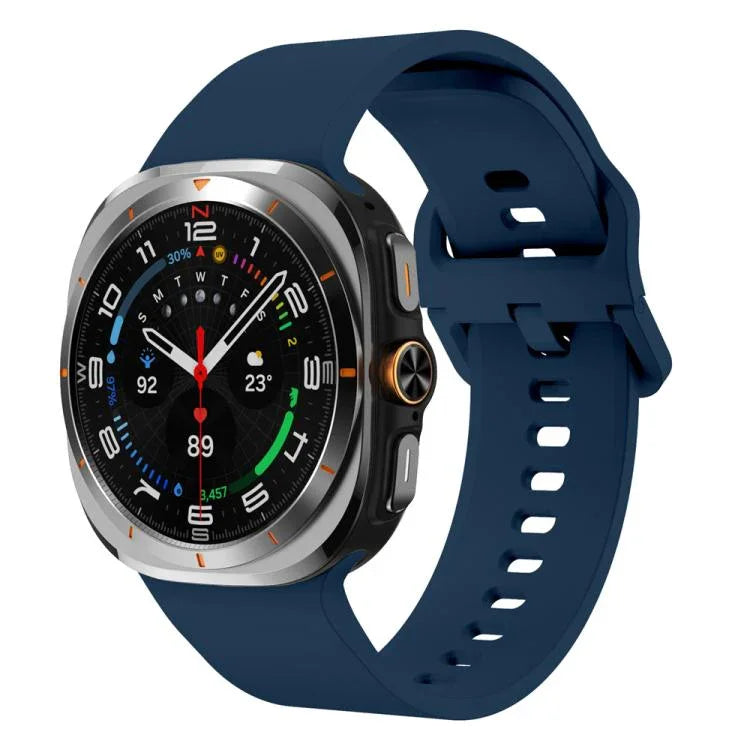 Buntes Silikon-Uhrenarmband mit Dornschließe in Unifarben, passend für Samsung Galaxy Watch Ultra 47 mm / Ultra 2025