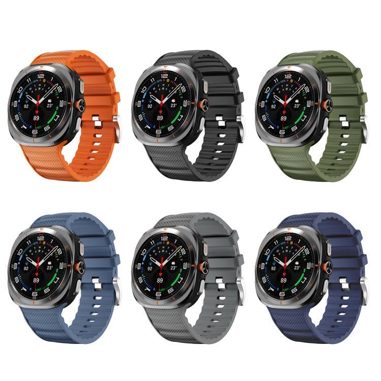 Sportliches Silikon-Uhrenarmband in Unifarbe, für Samsung Galaxy Watch Ultra 47 mm / Ultra 2025