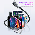 2.4A USB zu 8 Pin 180 Grad Drehbarer Winkel Ladekabel, 1.2m 8 Pin, 2m 8 Pin