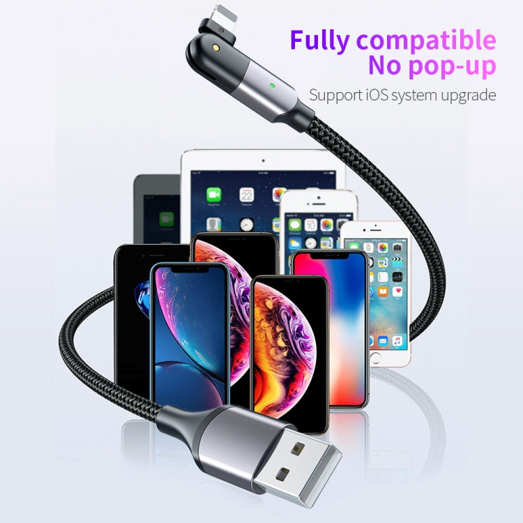 2.4A USB zu 8 Pin 180 Grad Drehbarer Winkel Ladekabel, 1.2m 8 Pin, 2m 8 Pin