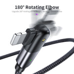 2.4A USB zu 8 Pin 180 Grad Drehbarer Winkel Ladekabel, 1.2m 8 Pin, 2m 8 Pin