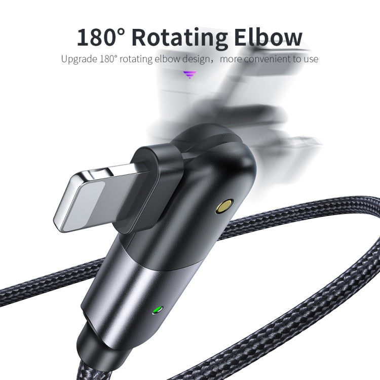 2.4A USB zu 8 Pin 180 Grad Drehbarer Winkel Ladekabel, 1.2m 8 Pin, 2m 8 Pin