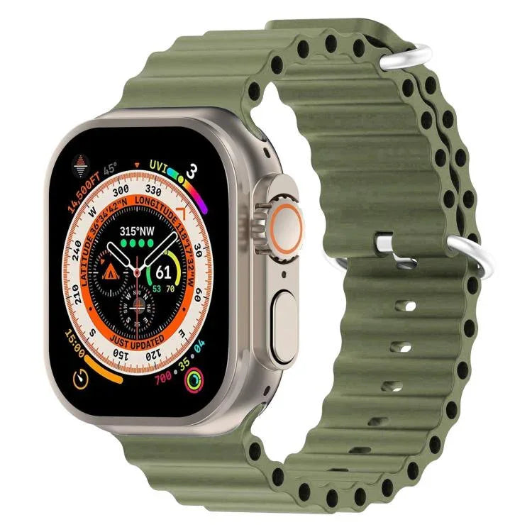 xDfind Ocean Silikon-Uhrenarmband, für Apple Watch 46 mm / 49 mm / 45 mm / 44 mm, für Apple Watch 42 mm / 41 mm / 40 mm / 38 mm