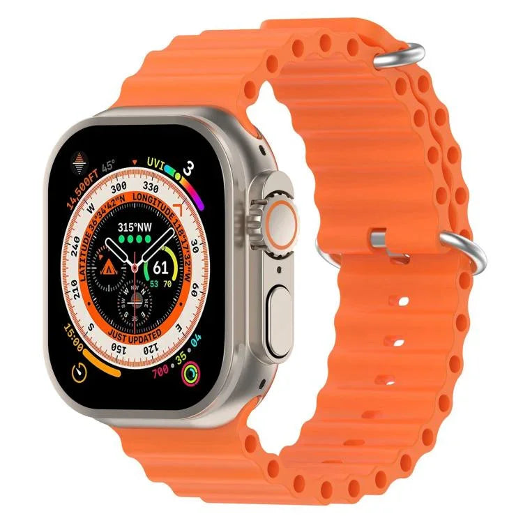 xDfind Ocean Silikon-Uhrenarmband, für Apple Watch 46 mm / 49 mm / 45 mm / 44 mm, für Apple Watch 42 mm / 41 mm / 40 mm / 38 mm