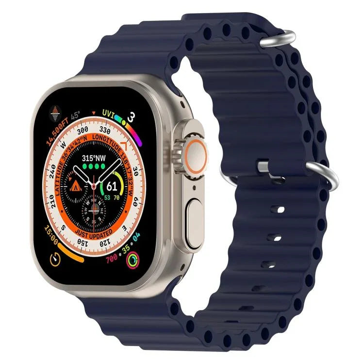 xDfind Ocean Silikon-Uhrenarmband, für Apple Watch 46 mm / 49 mm / 45 mm / 44 mm, für Apple Watch 42 mm / 41 mm / 40 mm / 38 mm