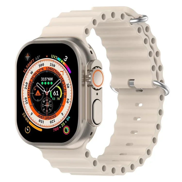 xDfind Ocean Silikon-Uhrenarmband, für Apple Watch 46 mm / 49 mm / 45 mm / 44 mm, für Apple Watch 42 mm / 41 mm / 40 mm / 38 mm