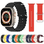 xDfind Ocean Silikon-Uhrenarmband, für Apple Watch 46 mm / 49 mm / 45 mm / 44 mm, für Apple Watch 42 mm / 41 mm / 40 mm / 38 mm