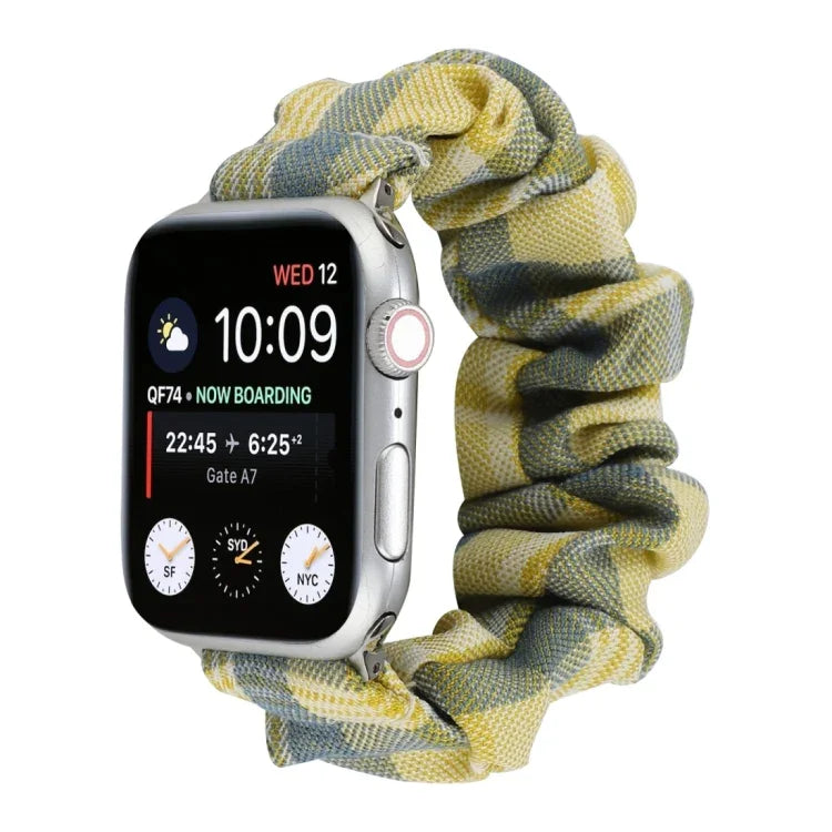JK Uniform Style Stoff- und Edelstahl-Uhrenarmband, für Apple Watch Series 7 45 mm / 6 &amp; SE &amp; 5 &amp; 4 44 mm / 3 &amp; 2 &amp; 1 42 mm, für Apple Watch Series 7 41 mm / 6 &amp; SE &amp; 5 &amp; 4 40 mm / 3 &amp; 2 &amp; 1 38 mm
