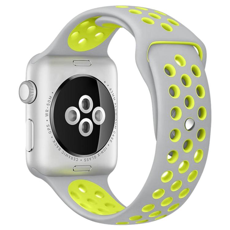 xDfind Zweifarbiges Silikon-Sportarmband für Apple Watch (46 mm / 49 mm / 45 mm / 44 mm, 42 mm / 41 mm / 40 mm / 38 mm)