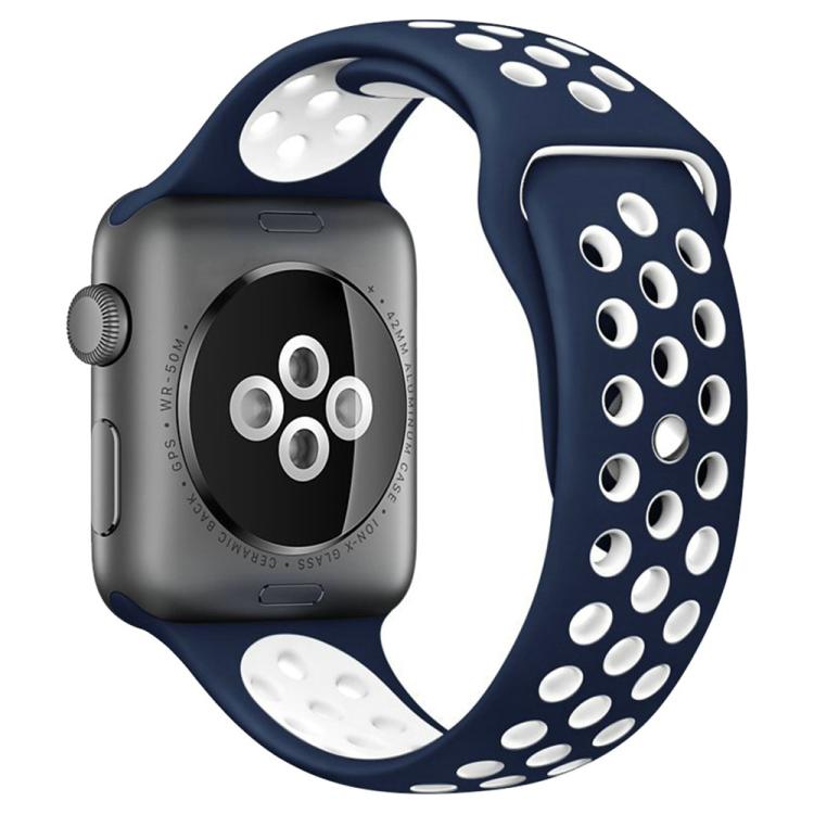 xDfind Zweifarbiges Silikon-Sportarmband für Apple Watch (46 mm / 49 mm / 45 mm / 44 mm, 42 mm / 41 mm / 40 mm / 38 mm)