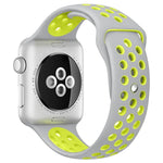 xDfind Zweifarbiges Silikon-Sportarmband für Apple Watch (46 mm / 49 mm / 45 mm / 44 mm, 42 mm / 41 mm / 40 mm / 38 mm)