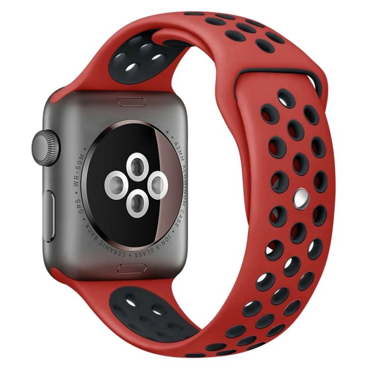 xDfind Zweifarbiges Silikon-Sportarmband für Apple Watch (46 mm / 49 mm / 45 mm / 44 mm, 42 mm / 41 mm / 40 mm / 38 mm)