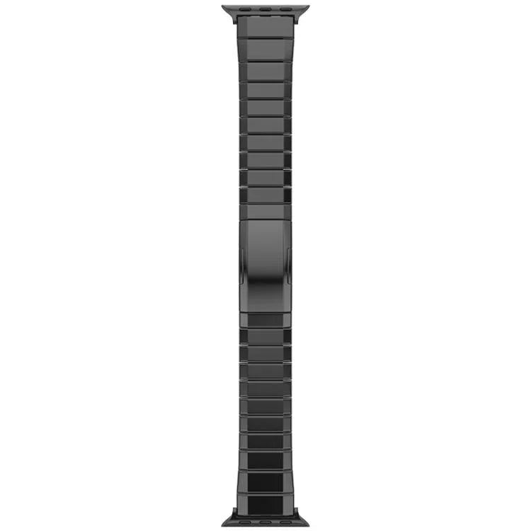 Ein-Perlen-Armband aus reinem Titan mit Dornschließe, für Apple Watch 46 mm / 49 mm / 45 mm / 44 mm, für Apple Watch 42 mm / 41 mm / 40 mm / 38 mm