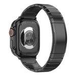Ein-Perlen-Armband aus reinem Titan mit Dornschließe, für Apple Watch 46 mm / 49 mm / 45 mm / 44 mm, für Apple Watch 42 mm / 41 mm / 40 mm / 38 mm