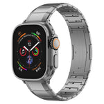 Ein-Perlen-Armband aus reinem Titan mit Dornschließe, für Apple Watch 46 mm / 49 mm / 45 mm / 44 mm, für Apple Watch 42 mm / 41 mm / 40 mm / 38 mm