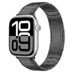 Ein-Perlen-Armband aus reinem Titan mit Dornschließe, für Apple Watch 46 mm / 49 mm / 45 mm / 44 mm, für Apple Watch 42 mm / 41 mm / 40 mm / 38 mm