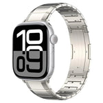 Ein-Perlen-Armband aus reinem Titan mit Dornschließe, für Apple Watch 46 mm / 49 mm / 45 mm / 44 mm, für Apple Watch 42 mm / 41 mm / 40 mm / 38 mm