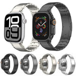 Ein-Perlen-Armband aus reinem Titan mit Dornschließe, für Apple Watch 46 mm / 49 mm / 45 mm / 44 mm, für Apple Watch 42 mm / 41 mm / 40 mm / 38 mm