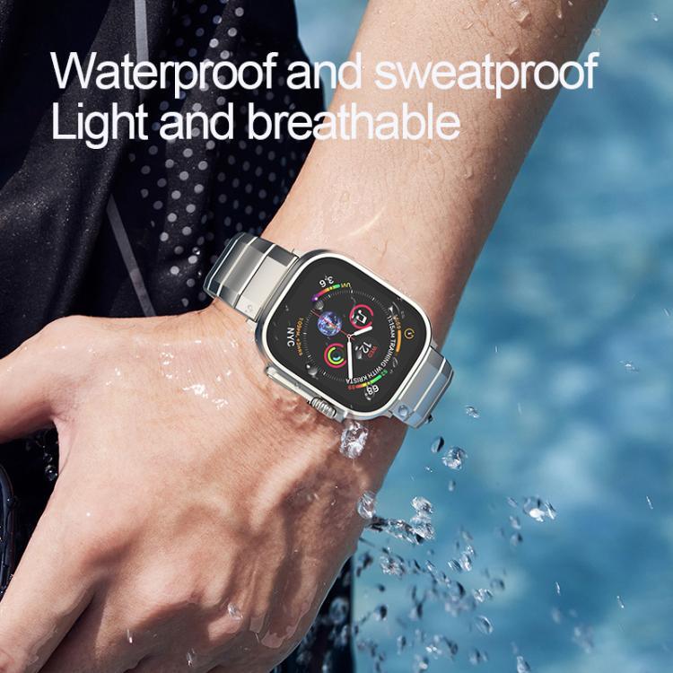 Ein-Perlen-Armband aus reinem Titan mit Dornschließe, für Apple Watch 46 mm / 49 mm / 45 mm / 44 mm, für Apple Watch 42 mm / 41 mm / 40 mm / 38 mm