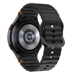 xDfind Silikon-Uhrenarmband mit Wellenmuster, Ziernähten und bunter Schnalle, für Samsung Galaxy Watch FE / 7 / 6 / 5 / 4