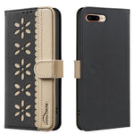 Handyhülle aus RFID-Leder mit gestanztem Blumenmuster, für iPhone XS Max, für iPhone 6 Plus / 7 Plus / 8 Plus, für iPhone 6 / 7 / 8