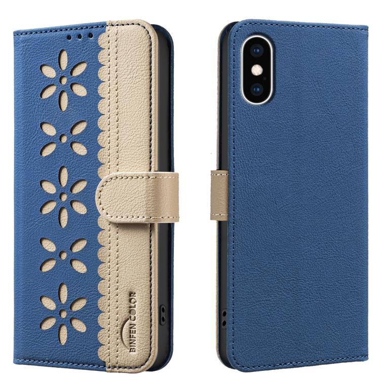 Handyhülle aus RFID-Leder mit gestanztem Blumenmuster, für iPhone XS Max, für iPhone 6 Plus / 7 Plus / 8 Plus, für iPhone 6 / 7 / 8