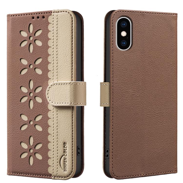 Handyhülle aus RFID-Leder mit gestanztem Blumenmuster, für iPhone XS Max, für iPhone 6 Plus / 7 Plus / 8 Plus, für iPhone 6 / 7 / 8