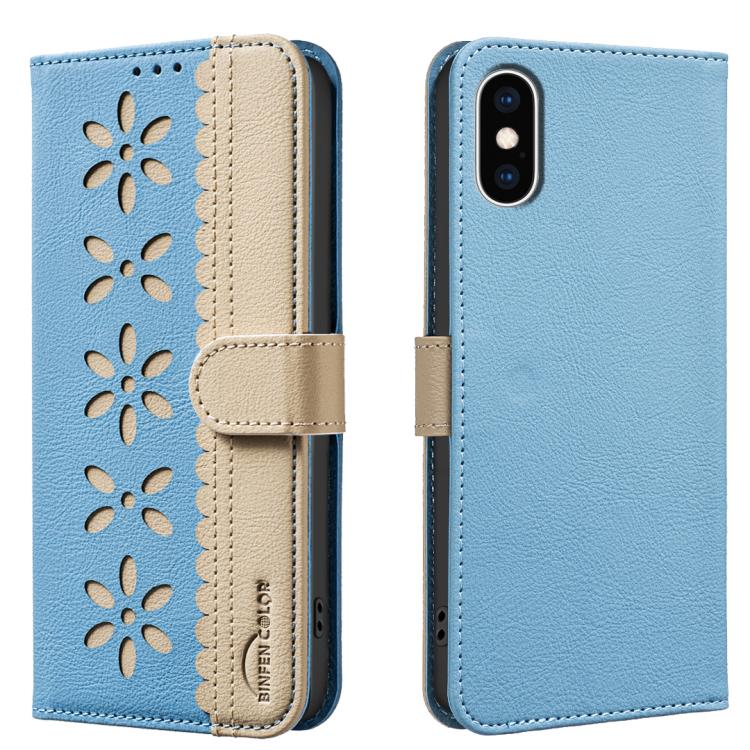 Handyhülle aus RFID-Leder mit gestanztem Blumenmuster, für iPhone XS Max, für iPhone 6 Plus / 7 Plus / 8 Plus, für iPhone 6 / 7 / 8