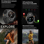 BH11 4G LTE Android 8.1 Smartwatch, 2 GB + 16 GB, Unisoc 8541 Quad-Core-Prozessor, unterstützt Herzfrequenz- und Blutsauerstoffmessung