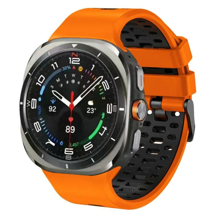 Two Color Silicone Breathable Watch Band, For Samsung Galaxy Watch Ultra 47mm / Ultra 2025
