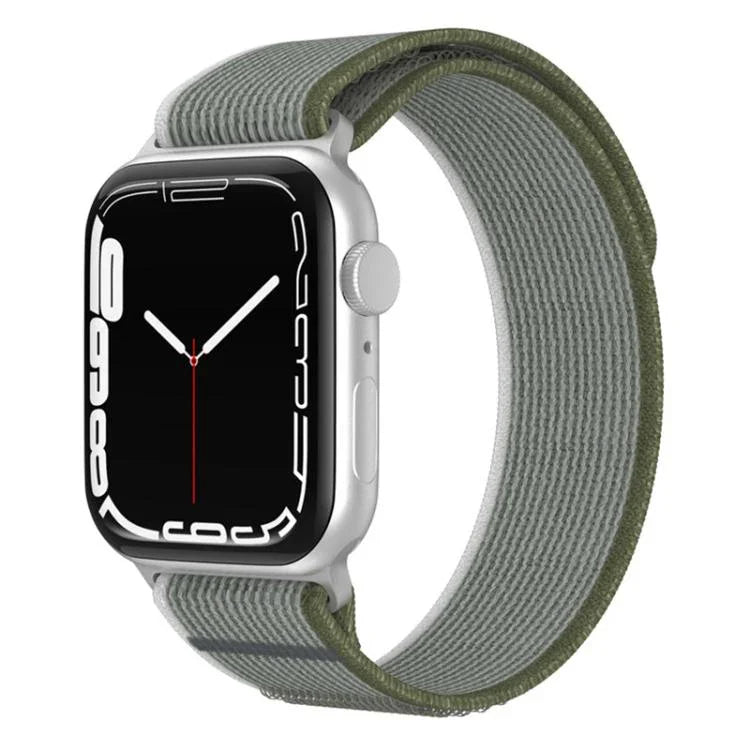 xDfind Zweiteiliges Nylon-Armband mit Schlaufe, für Apple Watch 46 mm / 49 mm / 45 mm / 44 mm, für Apple Watch 42 mm / 41 mm / 40 mm / 38 mm