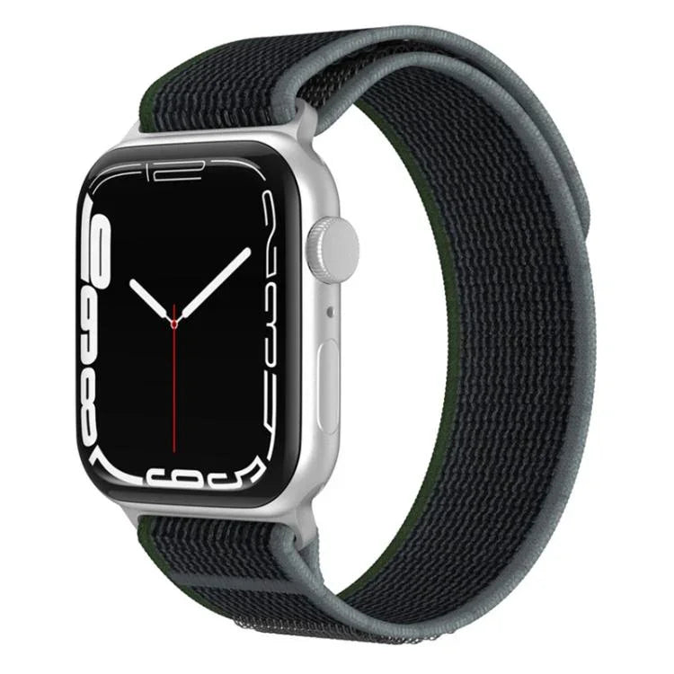 xDfind Zweiteiliges Nylon-Armband mit Schlaufe, für Apple Watch 46 mm / 49 mm / 45 mm / 44 mm, für Apple Watch 42 mm / 41 mm / 40 mm / 38 mm