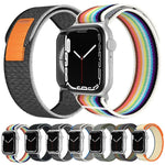 xDfind Zweiteiliges Nylon-Armband mit Schlaufe, für Apple Watch 46 mm / 49 mm / 45 mm / 44 mm, für Apple Watch 42 mm / 41 mm / 40 mm / 38 mm