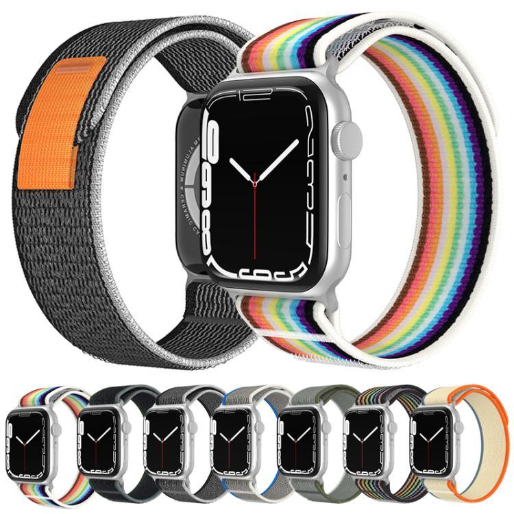 xDfind Zweiteiliges Nylon-Armband mit Schlaufe, für Apple Watch 46 mm / 49 mm / 45 mm / 44 mm, für Apple Watch 42 mm / 41 mm / 40 mm / 38 mm