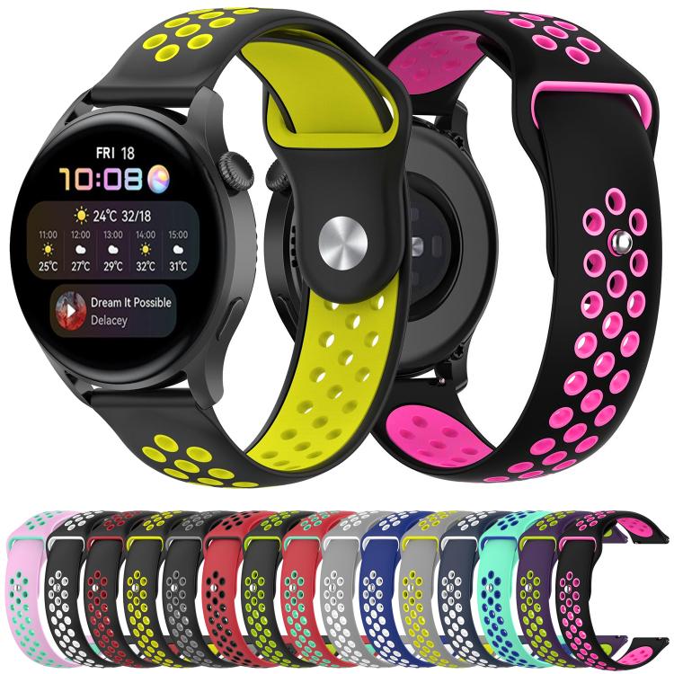 xDfind Two-color Silicone Watch Band, 20mm, 22mm