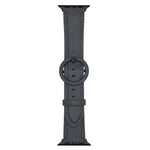 xDfind Rundes Lederarmband mit Dornschließe, passend für Apple Watch 46 mm / 49 mm / 45 mm / 44 mm, für Apple Watch 42 mm / 41 mm / 40 mm / 38 mm