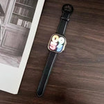 xDfind Rundes Lederarmband mit Dornschließe, passend für Apple Watch 46 mm / 49 mm / 45 mm / 44 mm, für Apple Watch 42 mm / 41 mm / 40 mm / 38 mm
